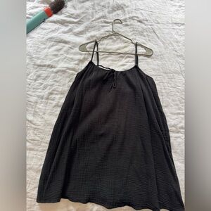 H&M black babydoll Sleeveless dress with bow